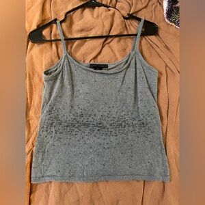 The limited beaded silk blend tank top